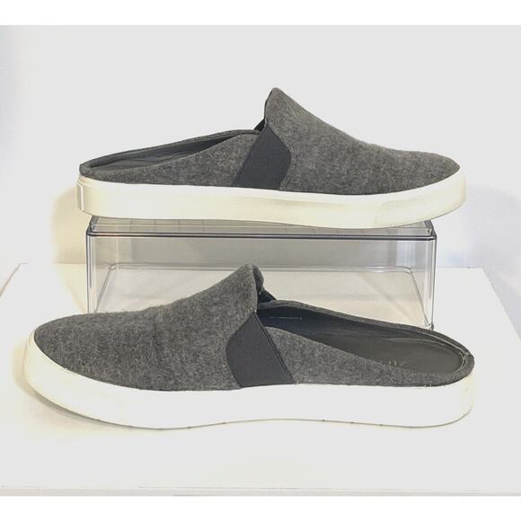 Vince Blaire Women‎ Sneaker Platform Mule Slip On Slide Shoe Gray Wool Size 7.5 - Picture 4 of 9
